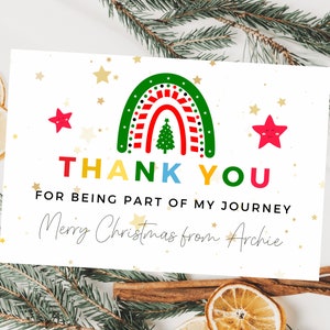 Tarjeta personalizada de agradecimiento por ser parte de mi viaje / Tarjeta de agradecimiento a los maestros / Tarjeta de agradecimiento de fin de año escolar