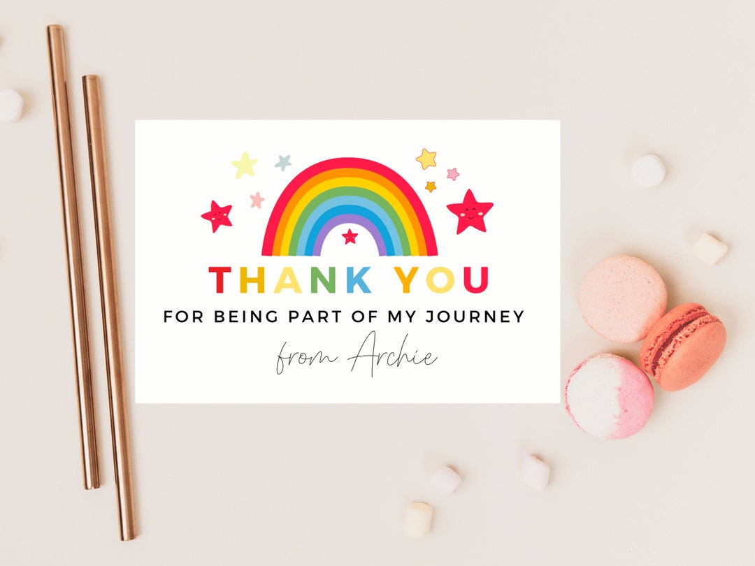Thank You for Being Part of My Journey Card/ Personalised Teacher Thank ...