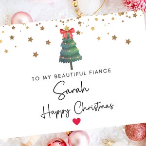 Al mio bellissimo fidanzato/Biglietto di Natale romantico/Buon Natale al partner/Fidanzata/Buon Natale/Auguri di buone feste/Biglietto per la futura moglie