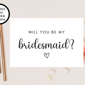 Be My Bridesmaid Card/ 24 tekstkleuropties/ Passend bij je schema/ Box voor bruiloftsvoorstel Fill erCard/ Zul jij onze zijn/ Cadeauzakje voor teambruid