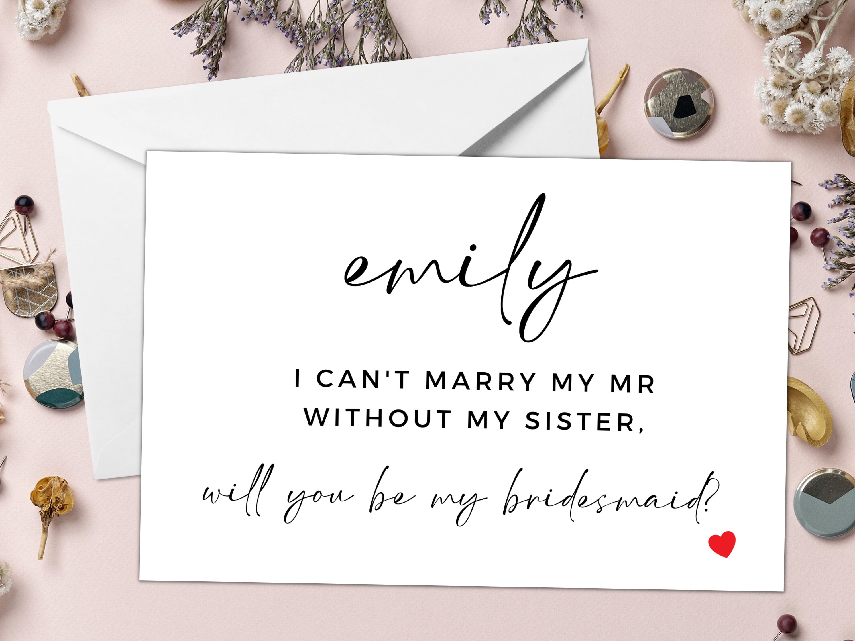 I Cant Marry My Mr Without My Sister Card/ Will You Be My Bridesmaid/ Maid of Honour/ Flower Girl/ Bridesmaid Proposal Gift Box Filler I Cant Marry My Mr Without My Sister Card/ Will You Be My Bridesmaid/ Maid of Honour/ Flower Girl/ Bridesmaid Proposal Gift Box Filler