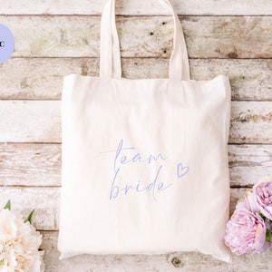 Team Bride Tote Bag/ Hen Party Tote Bags/ Bachelorette Party Gift for Bridesmaids/ Bridal Party Bag/ Bridal Shower Gift/ Hen Party Bag image 8