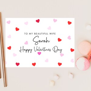 Cartão personalizado para minha linda esposa, feliz dia dos namorados/marido romântico para ser/esposa para ser/cartão engraçado e fofo para casais