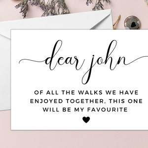 Of All the Walks We Have Enjoyed Together, This One Will Be My Favourite/ Personalised Will You Walk Me Down the Aisle Wedding Day/ A40/ A51