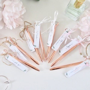 Rose Gold Diamond Pen/ Personalised Card Tag/ Rose Gold Crystal Pen/ Bridesmaid Gifts/ Goodybag/ Proposal Box Fillers/ Hen Party Gifts/ A49
