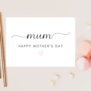 Tarjeta del Día de las Madres Feliz/ Tarjeta de felicitación personalizada del Día de las Madres/ Te amo mamá/ A una mamá especial/ Presente/ Regalo del Día de las Madres para mamá