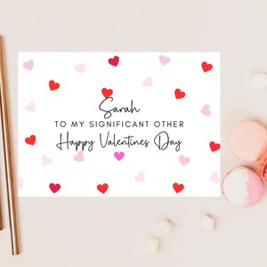 Tarjeta personalizada para mi pareja feliz del día de San Valentín/marido romántico/esposa/novia/novio/tarjeta de aniversario de parejas lindas