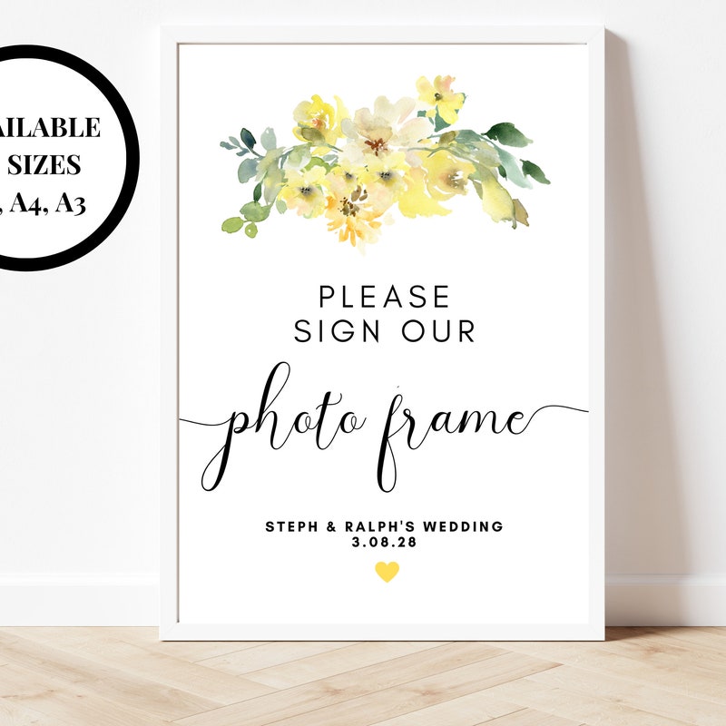 Sign Photo Frame Design Sign Our Photo Frame - Etsy