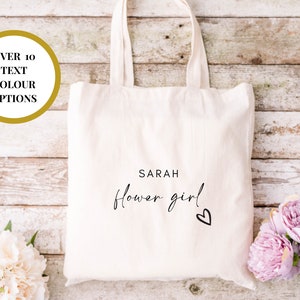 Blumenmädchen Tragetasche / Brautparty Geschenk / Braut Wochenende Einkaufstasche / Brautdusche Tasche / Hen Party Bag Geschenk für Sie / Blumenmädchen