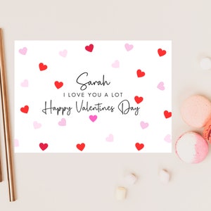 Tarjeta personalizada del feliz día de San Valentín Te amo a ti y a mí/Esposo romántico/Esposa/Novia/Novio/Tarjeta de aniversario de parejas lindas y divertidas