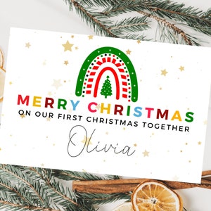 Biglietto personalizzato "Il nostro primo Natale insieme"/Buon Natale/Moglie romantica/Marito/Fidanzata/Fidanzato/Fidanzato/Auguri di buone feste