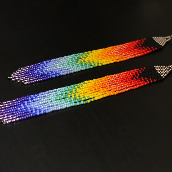 Red Ombre Earrings Etsy