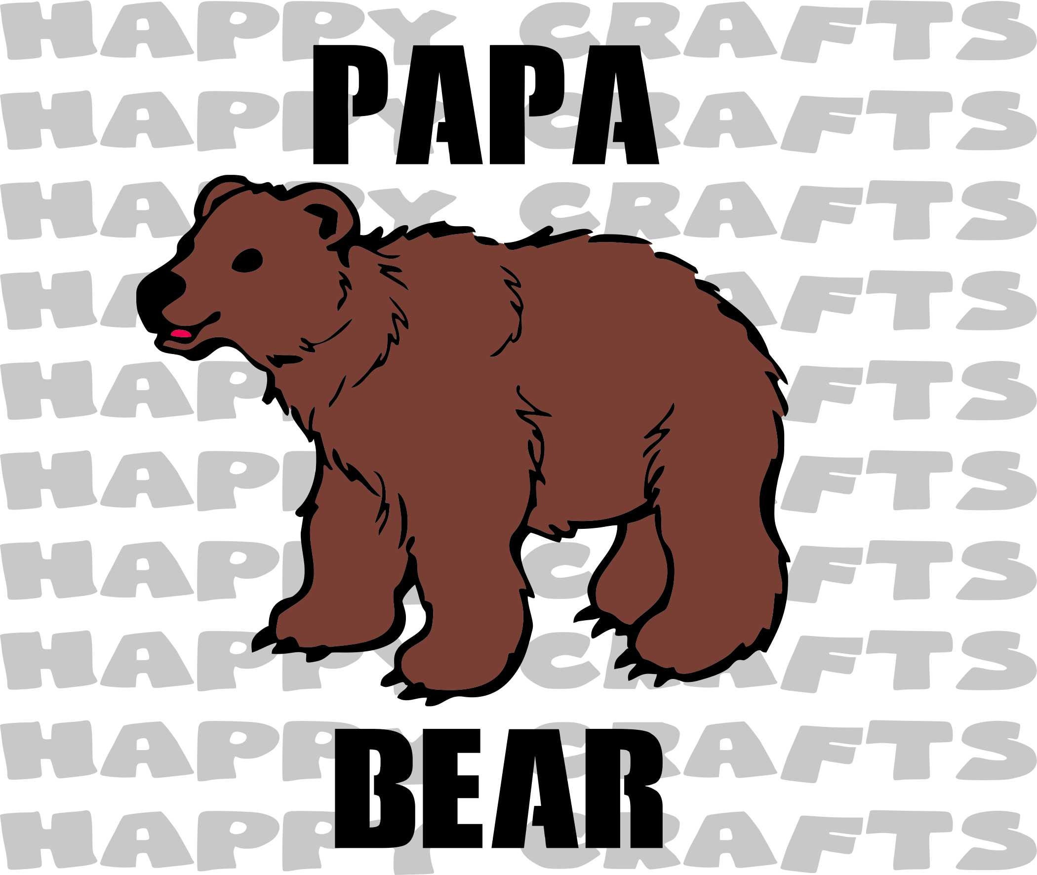 Papa Bear SVG JPG PNG | Etsy