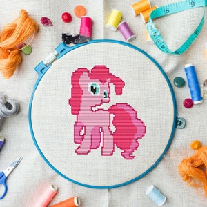 mini horse, pony Cross Stitch Little Pony Cross Stitch Pony CrossSstitch Pattern Modern Cross Stitch Kawaii Cross Stitch Cartoon