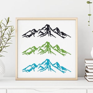 Cross Stitch Landscape Mountain,rocky Mountains Pattern,modern Cross ...