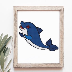 Dolphin cross stitch pattern,Sea nursery decor,Digital file, instant download, PDF pattern,Dolphin pattern,Dolphin cross stitch pattern,2020