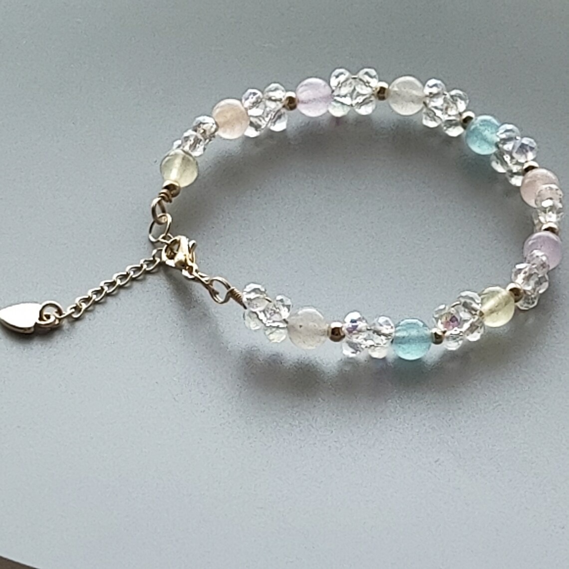 Beaded Braceletcrystal Healing Braceletaustrian Etsy