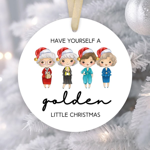 Golden Girls Christmas Ornament, Golden little Christmas, Thank you for being a friend, Golden Girls Gifts,1980s Sitcom,Betty White, St Olaf