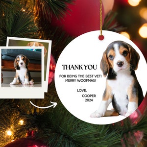 Custom Round Circle Ornament, Personalized text and photo, Double Sided Christmas Ornament, Photo Gift, Family Keepsake, Seasonal Decor