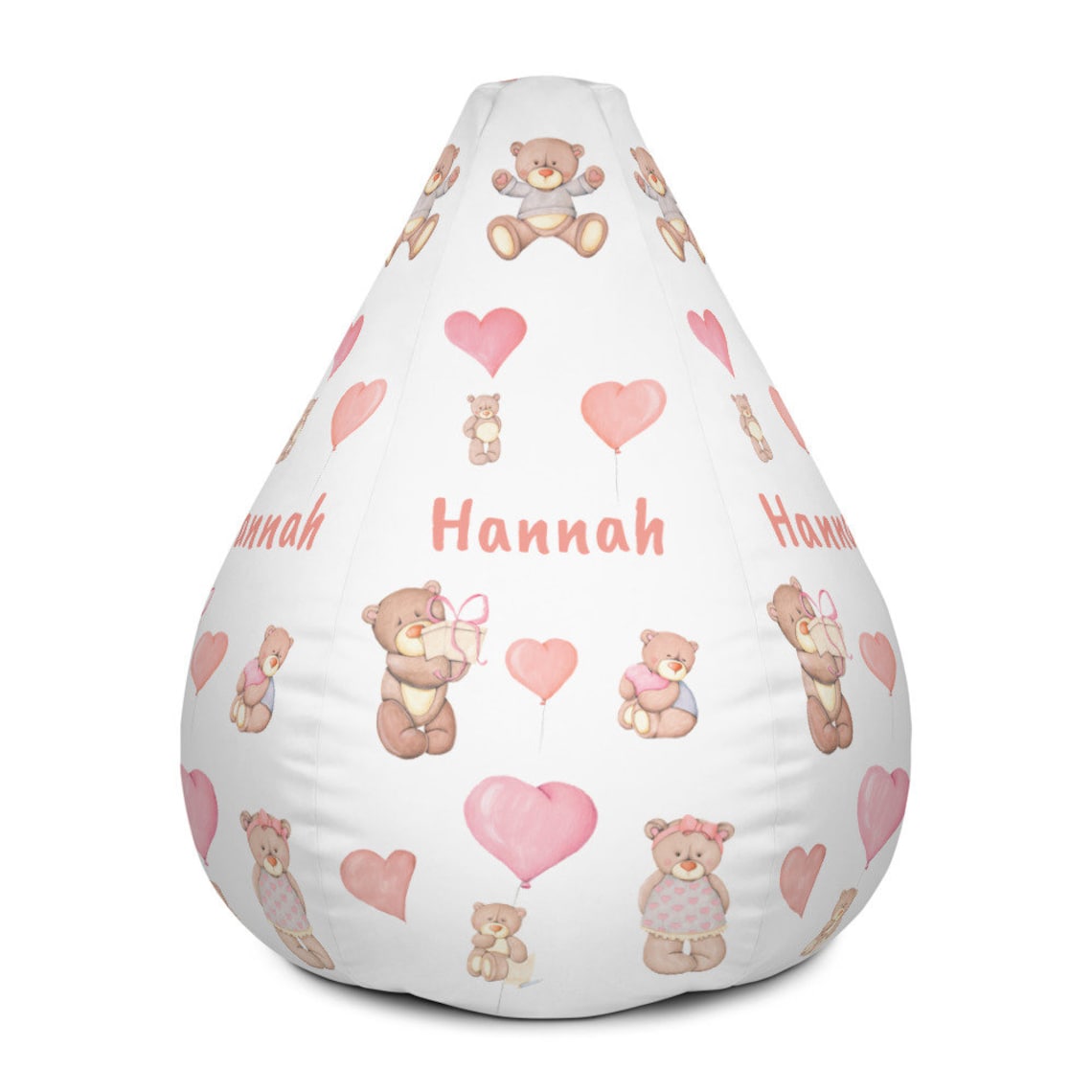 Personalized Bean Bag Cover Kids Cute Bear All Over Print Etsy UK
