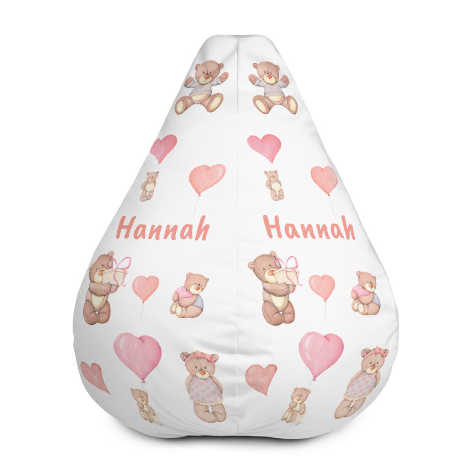 Personalized Bean Bag Cover Kids Cute Bear All Over Print Etsy UK