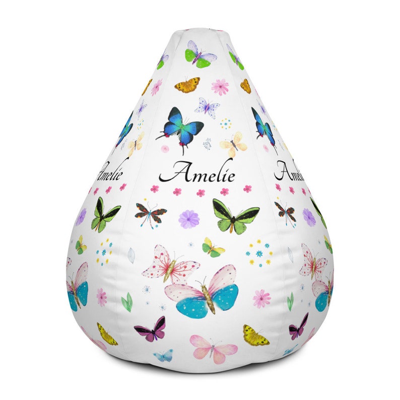 Personalized Bean Bag Cover Kids Butterflies Allover Etsy