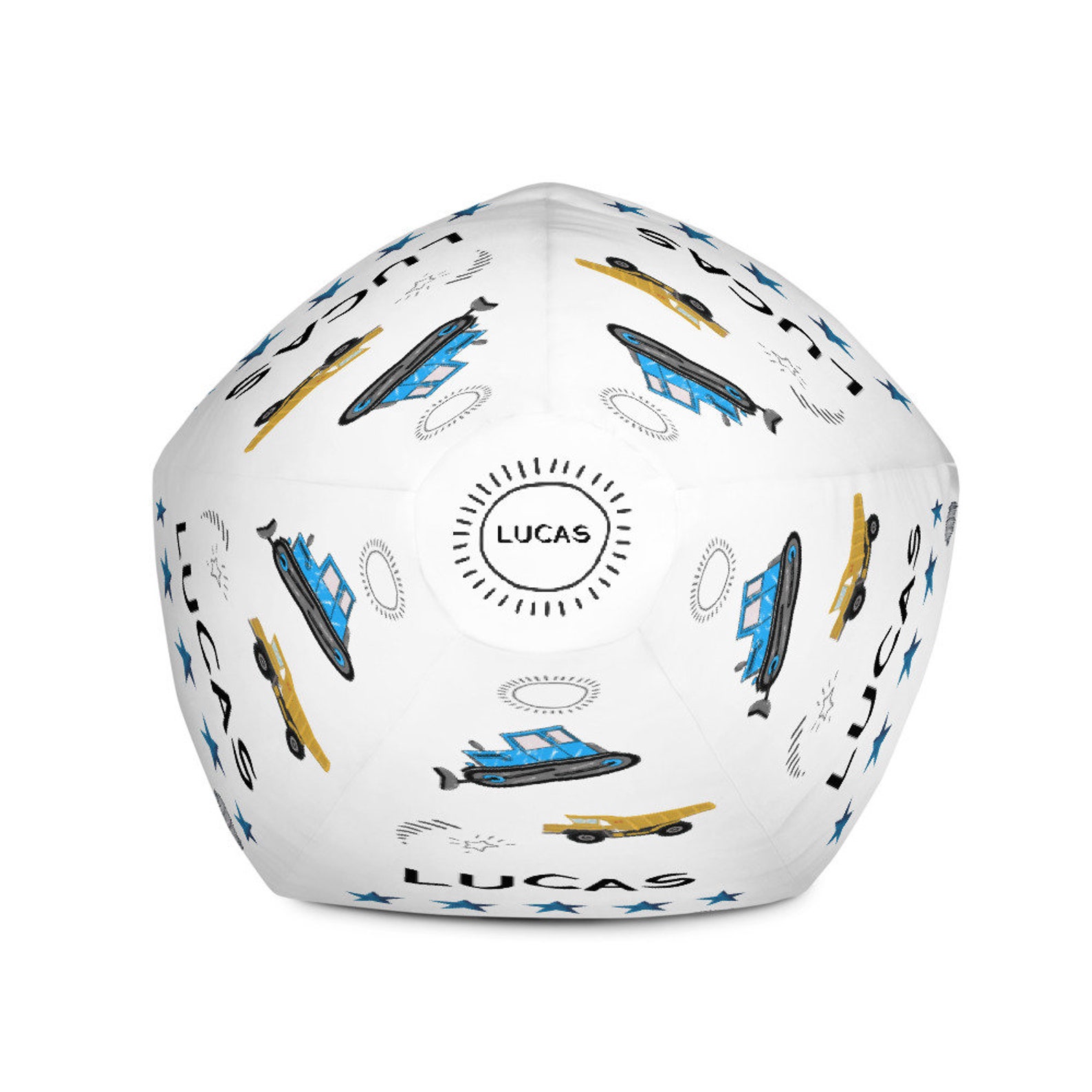 Personalized Bean Bag Cover for Kids Construction Vehicles Etsy