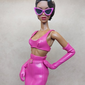 Pink panther dress for fashion royalty doll