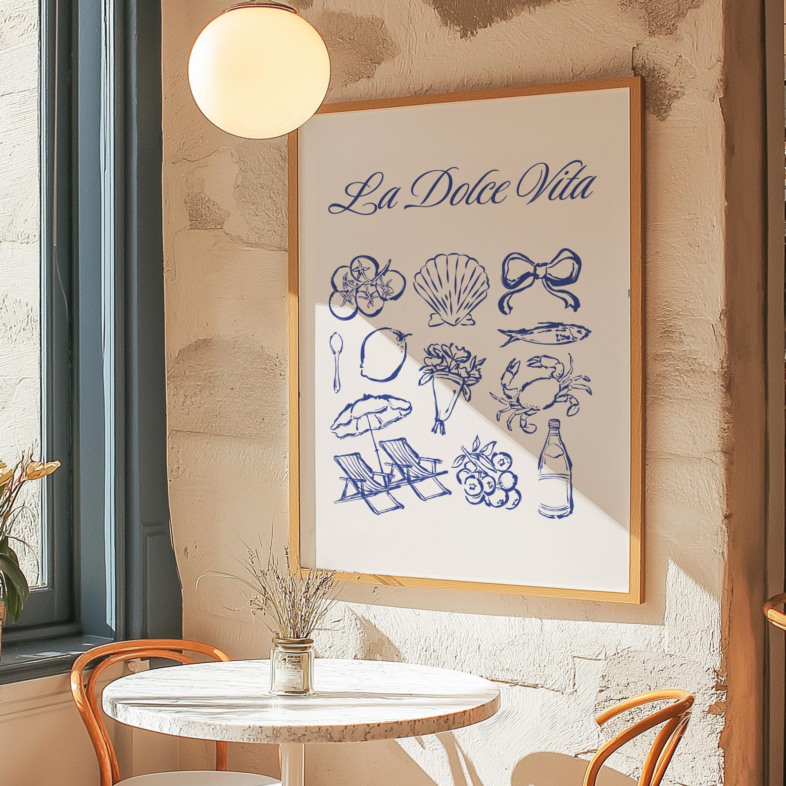 La Dolce Vita Print, Coastal Art, Mediterranean Decor, Kitchen Print ...