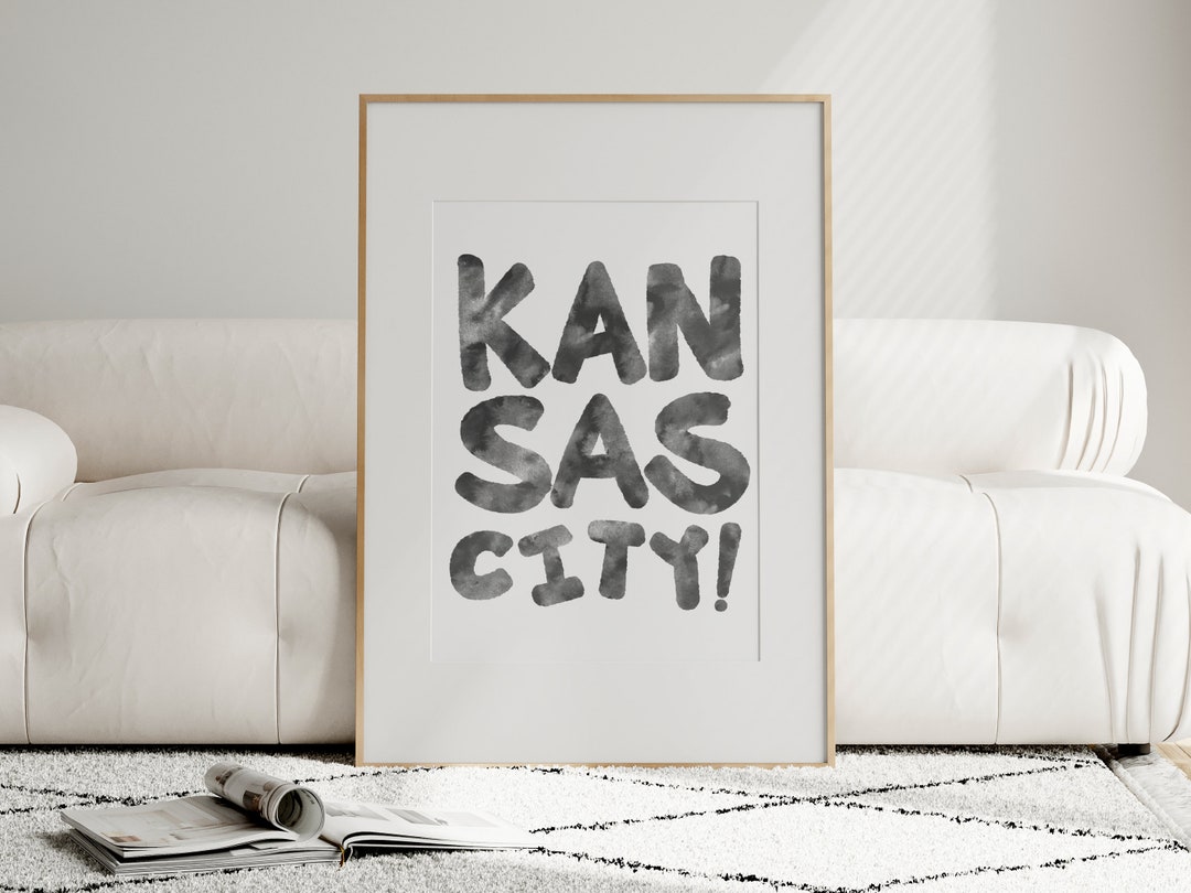 Kansas City Wall Art Print, Kansas City Wall Decor, Wall Art, Digital
