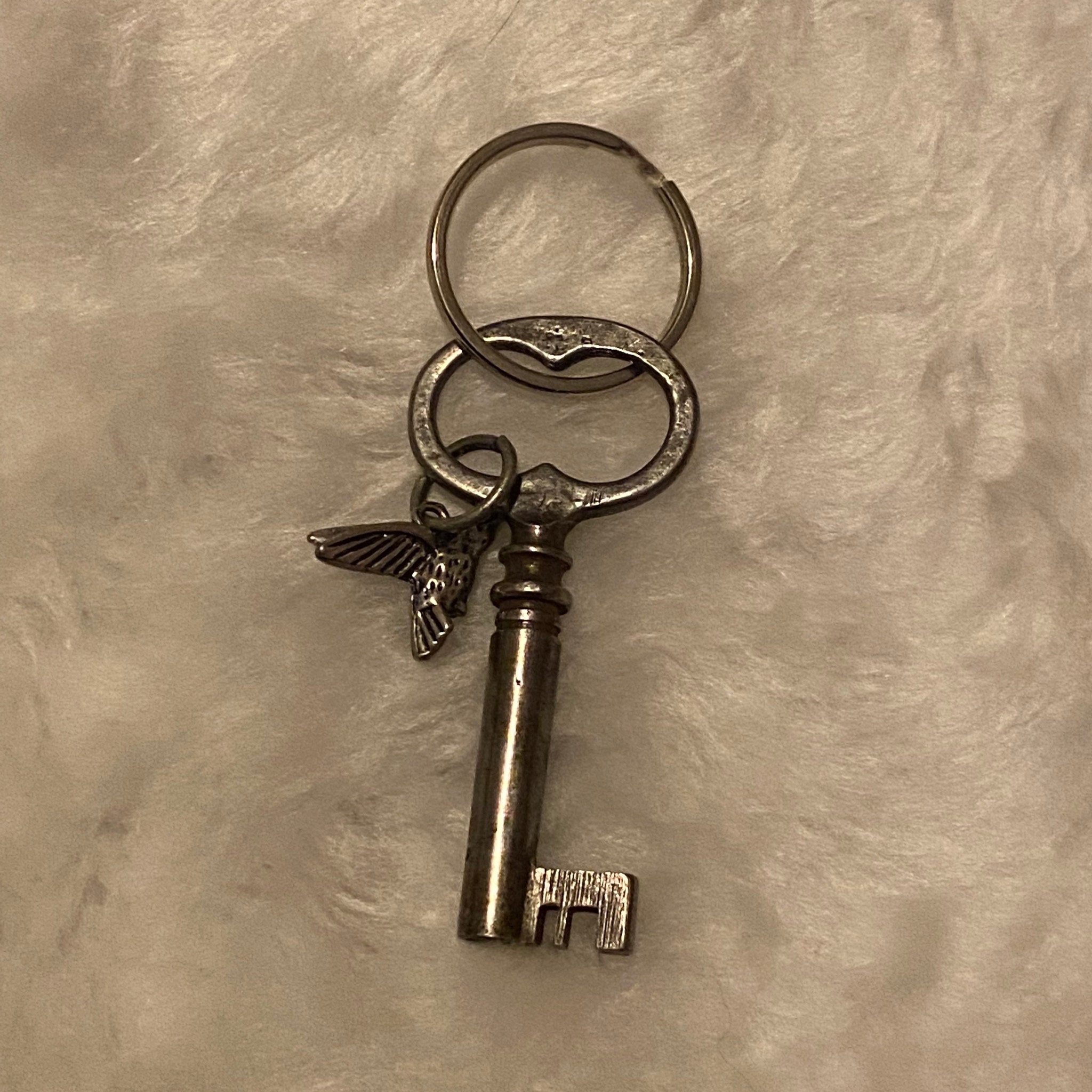 Vintage skeleton key keychain Etsy