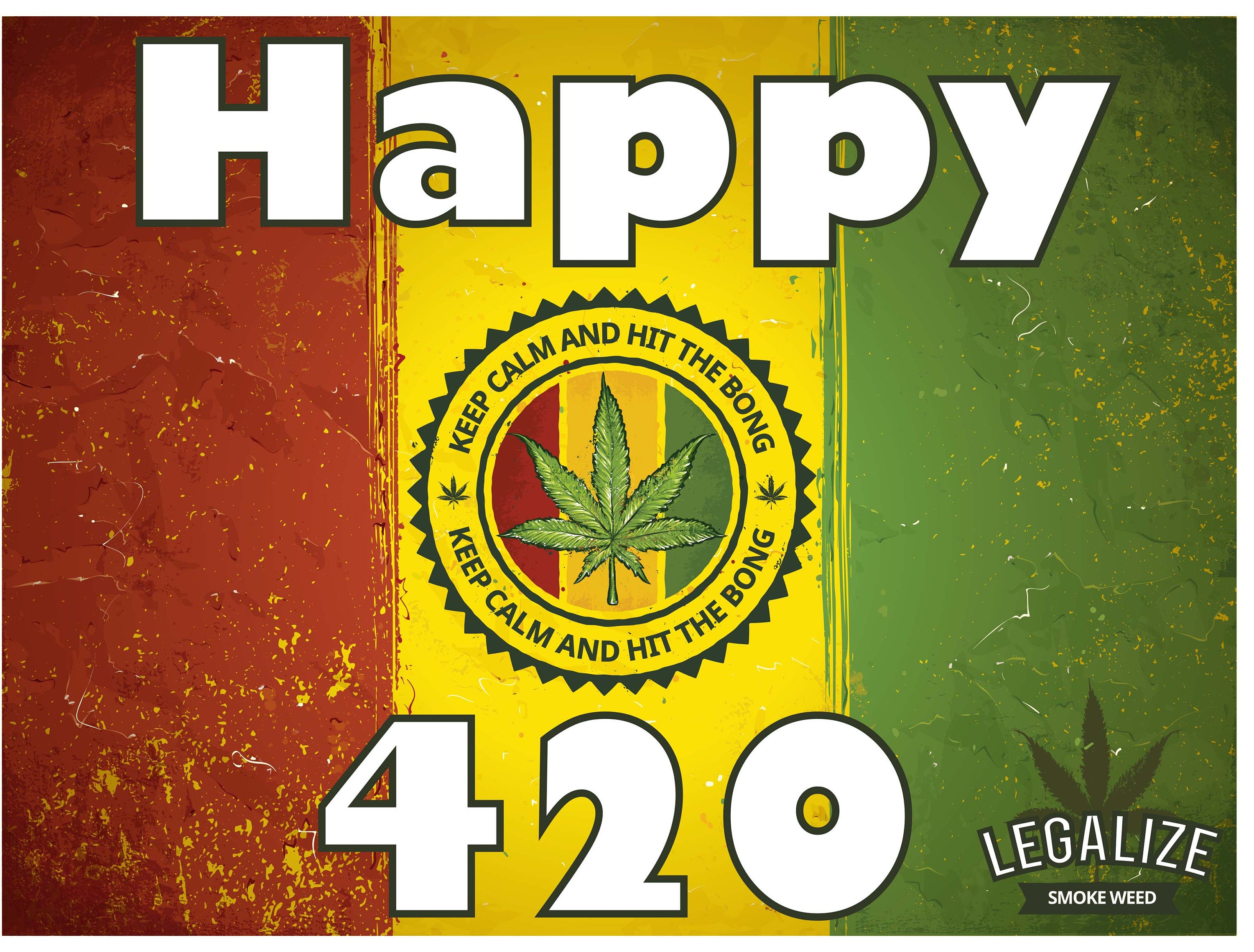 Happy 420 Day Keep Calm Edition 18 x 24 Corrugated Indoor/Outdoor Yard Sign
