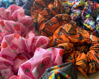 Scrunchies, Choose Your Own Pack Of Scrunchies, Scrunchie Set, Pretty Scrunchies, Patterned Scrunchies