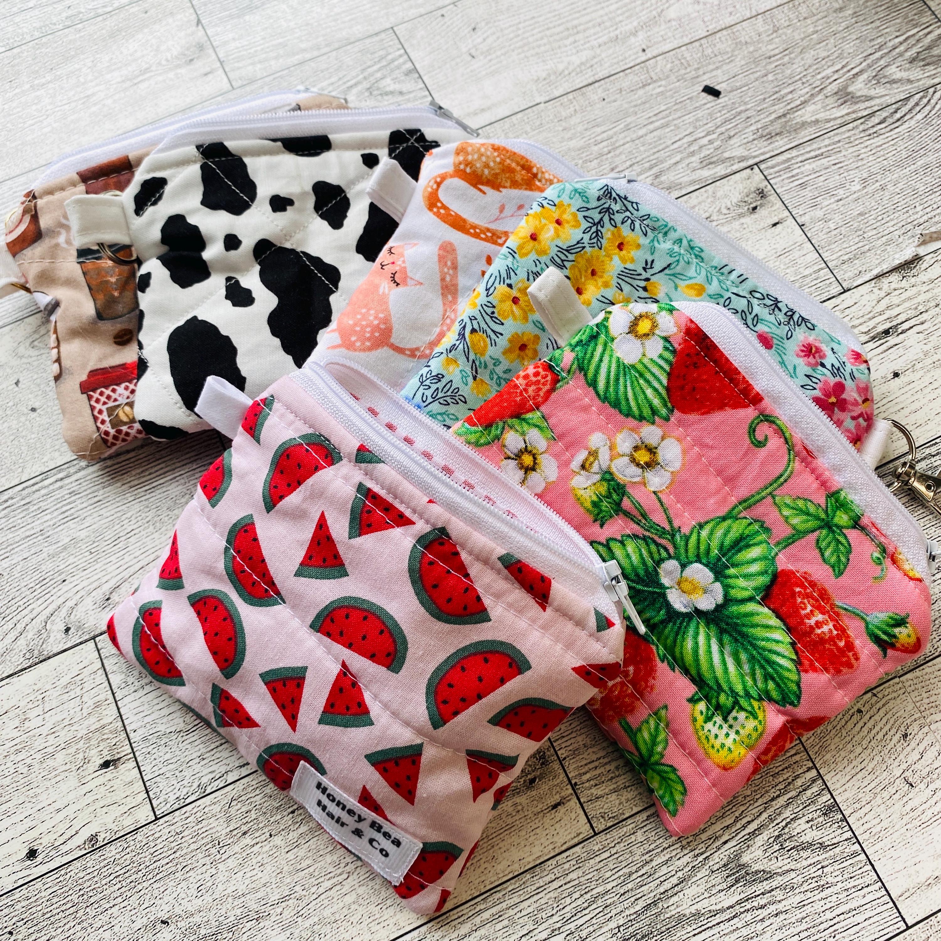 Mini Wallet Keychain, Bag Variety, Quilted Zipper Pouch, Small Card ...