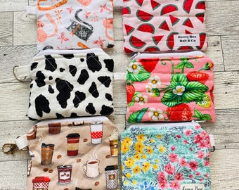 Mini Wallet Keychain, Bag Variety, Quilted Zipper Pouch, Small Card Holder Wallet, Cosmetic Pouch, Coin Purse, Card Lipstick Wallet Pouch