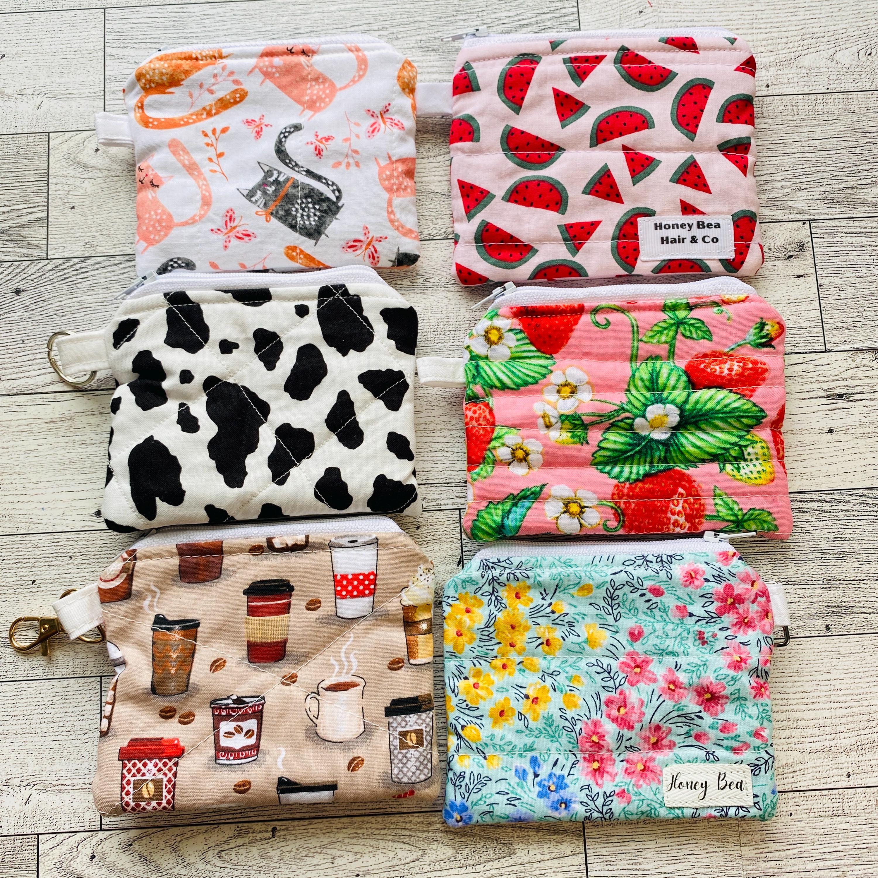 Mini Wallet Keychain, Bag Variety, Quilted Zipper Pouch, Small Card ...