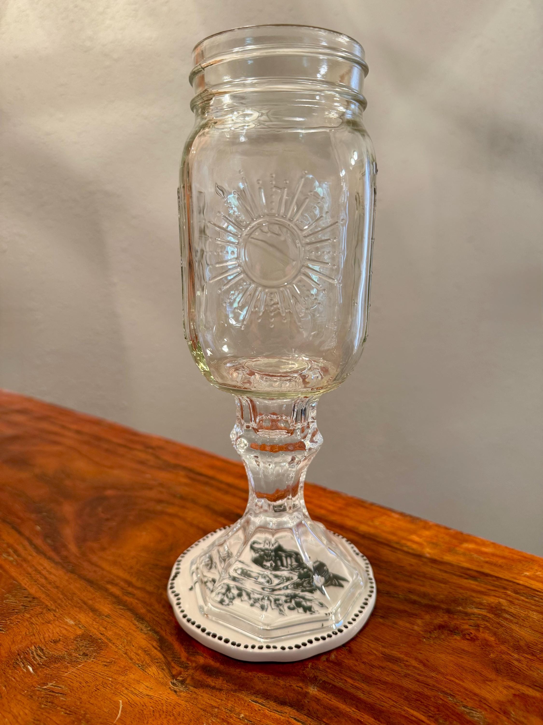 Mason jar wine glass - Etsy 日本