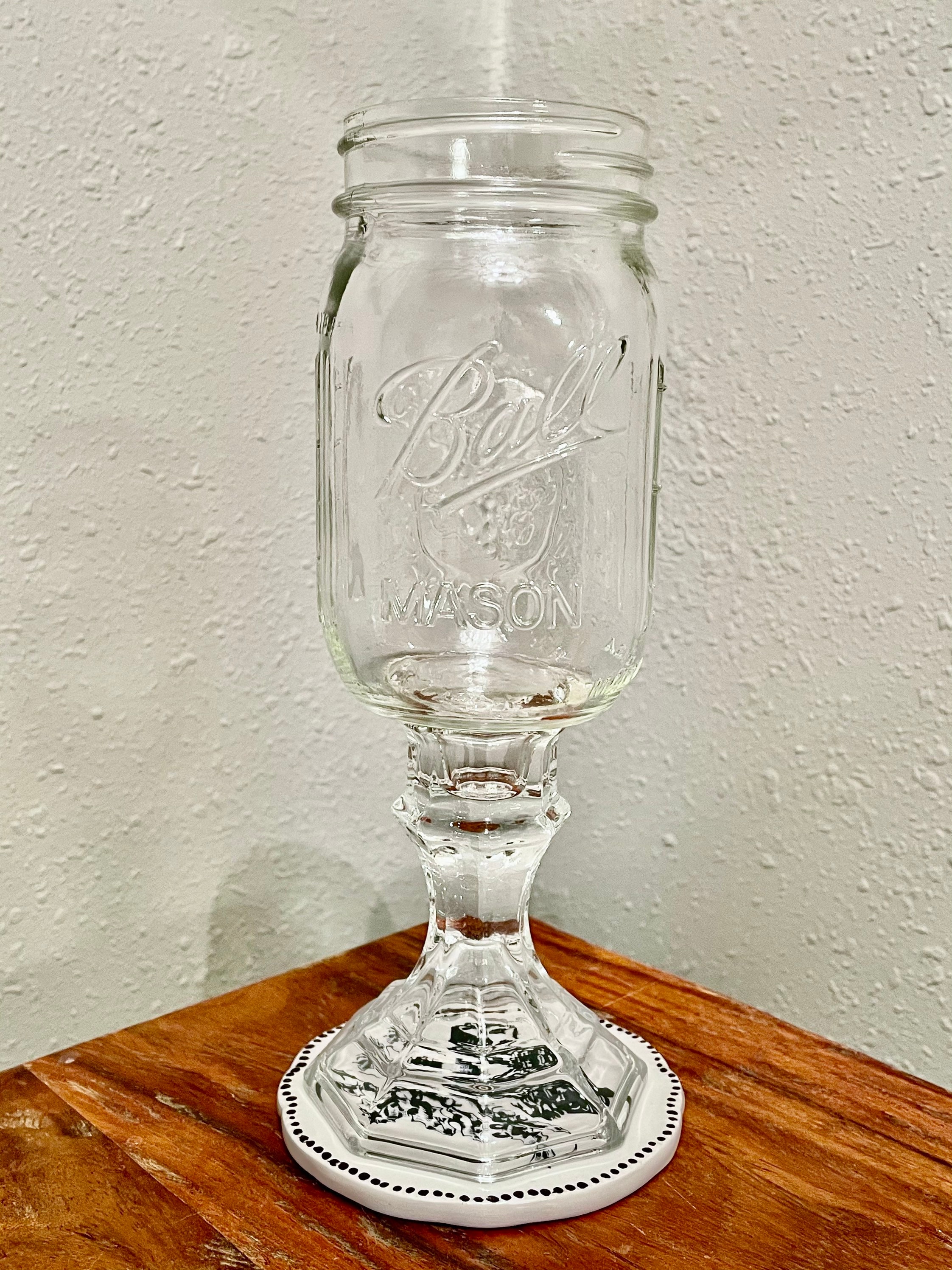 A MEGA Pint Mason Jar Wine Glasses, Redneck Wine Glasses, Johnny