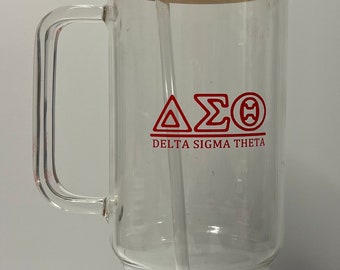 Vaso de vidrio Delta Sigma Theta