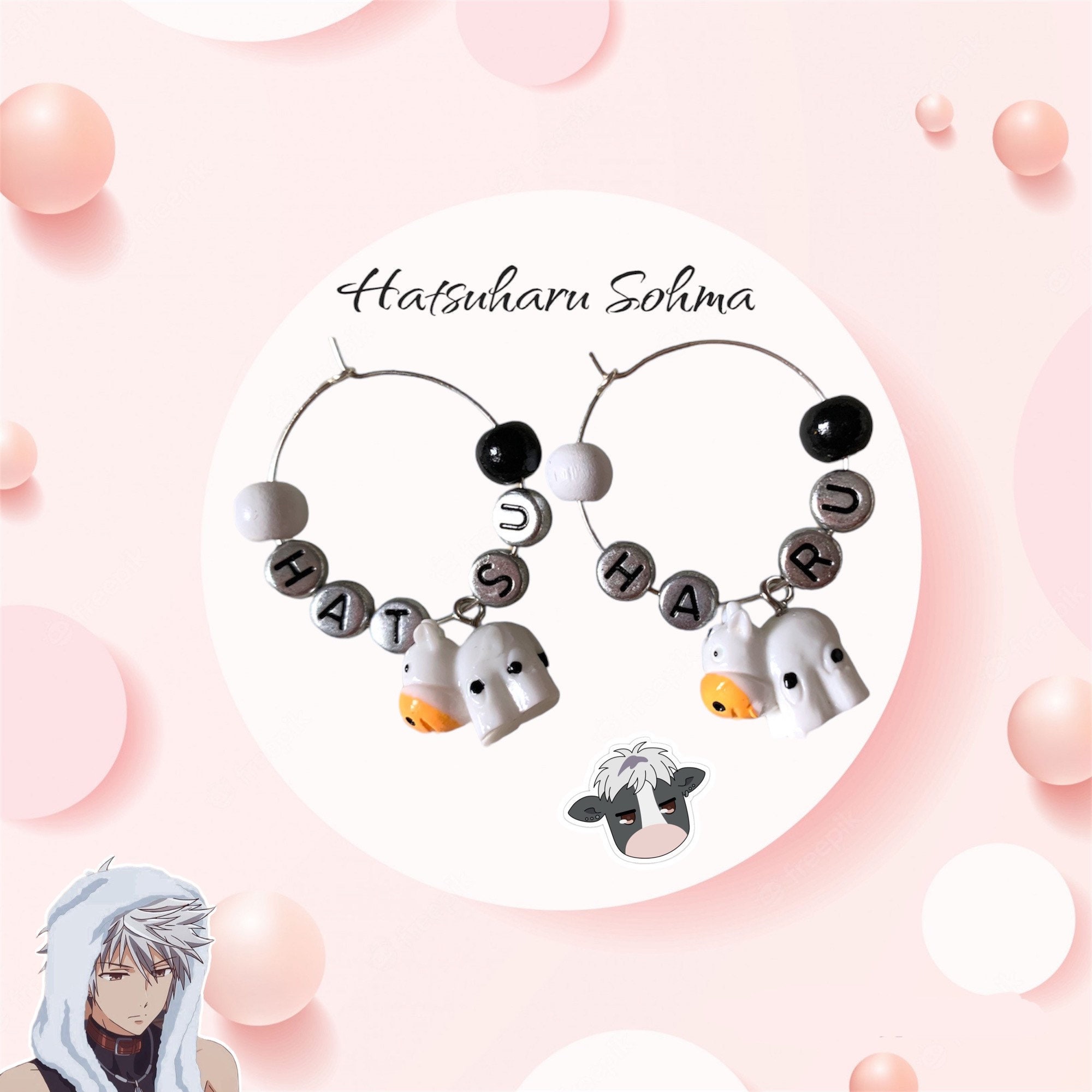 Hatsuharu Sohma Earrings Fruits Basket Anime Ox Cow Zodiac Animal Waifu  Cosplay Weeb Gift Anime Lover Unique Anime Gift - Etsy