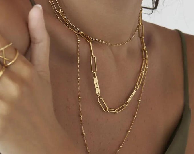 Women’s  Chain with Name  Bars
