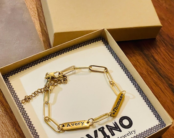 Bar Name Bracelet[18K Gold Plated]