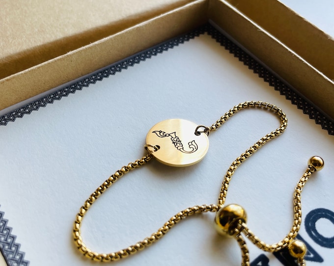 Women Armenian Classic Initial Letter Bracelets. (Waterproof)