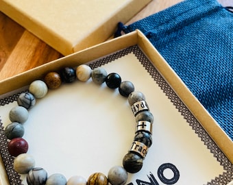 Women Personalized Engraved Bracelet with Names -Mother's Day ,Family Kids Names Bracelet -FamilyBracelet ,Birthday Gift,Mother's day gift.