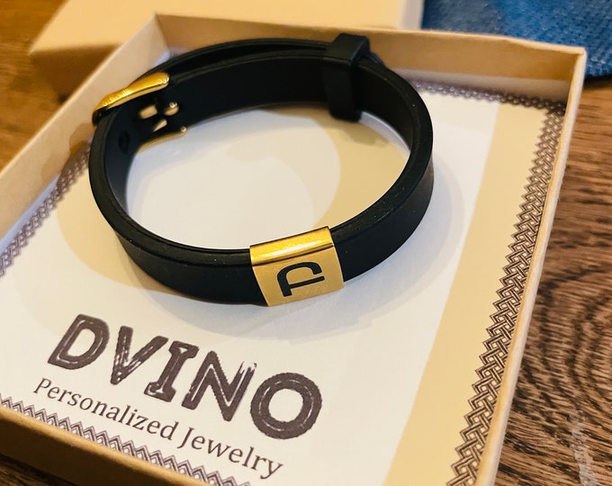 Armenian Initial letter Rubber Bracelets (waterproof)(Unisex)
