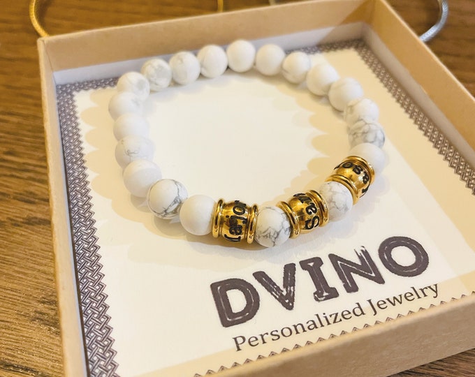Women Personalized Gold Plated Engraved Womens Bracelet with Names -  Women Kids Names Bracelet -FamilyBracelet ,Mother's day gift.