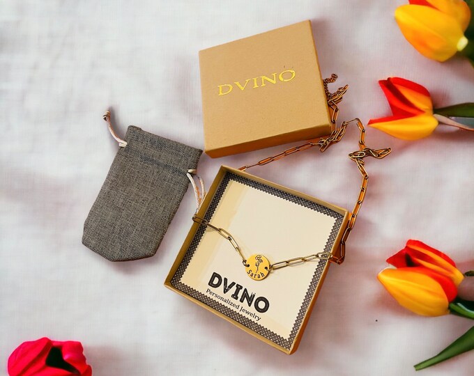 18K Gold Plated Birth Month Flower Necklace, Best Personalized Gift For Flower girl , Birthday, Mother's day, Valentines day ,Anniversary..