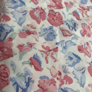 Floral Fabric, Pink and Blue Fabric