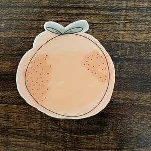 Orange Sticker | Vinyl Sticker of an Orange | Water Resistant Sticker