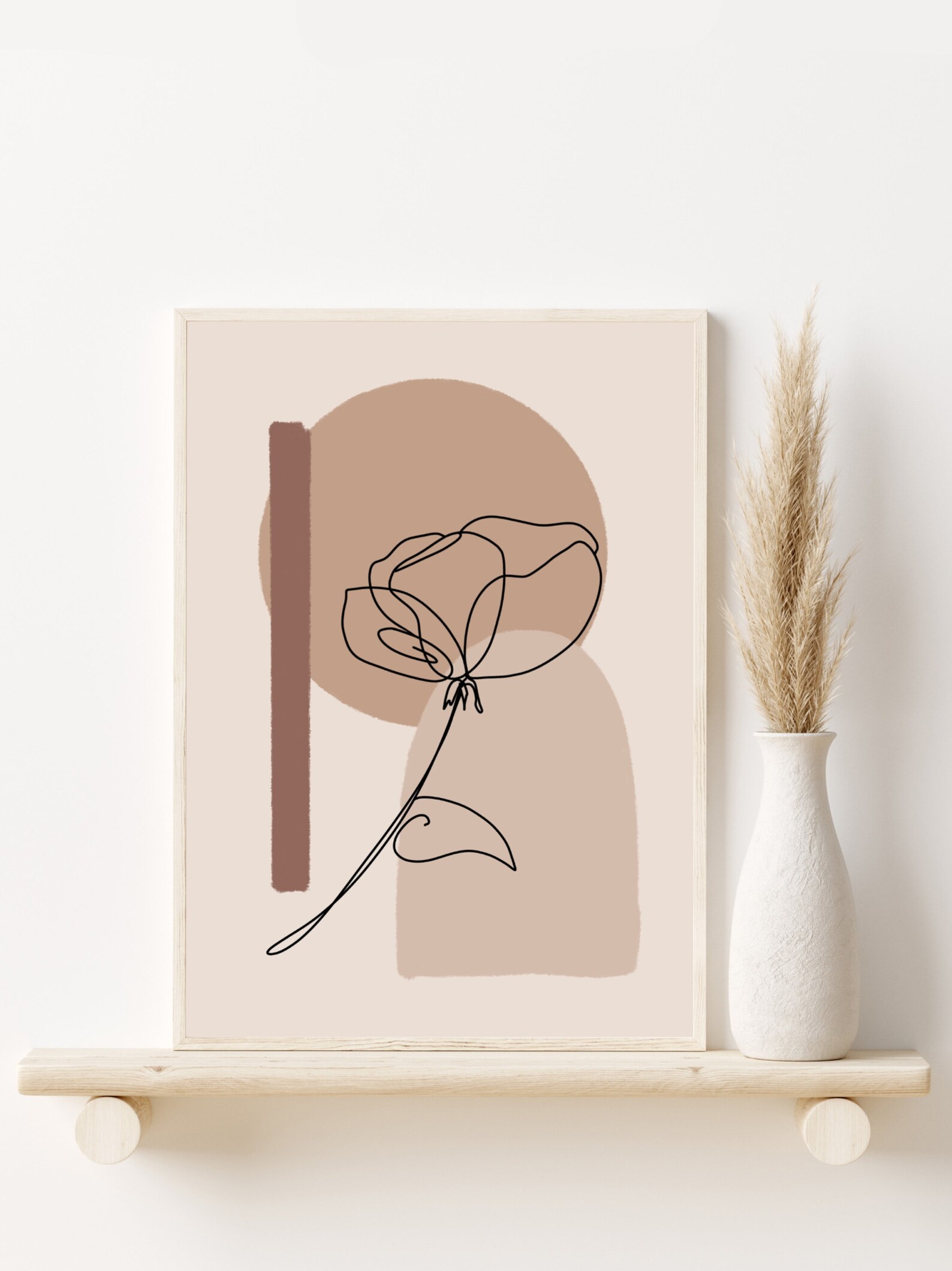 Flower Line Drawing Print | Digital Print Download | Minimalist Art ...